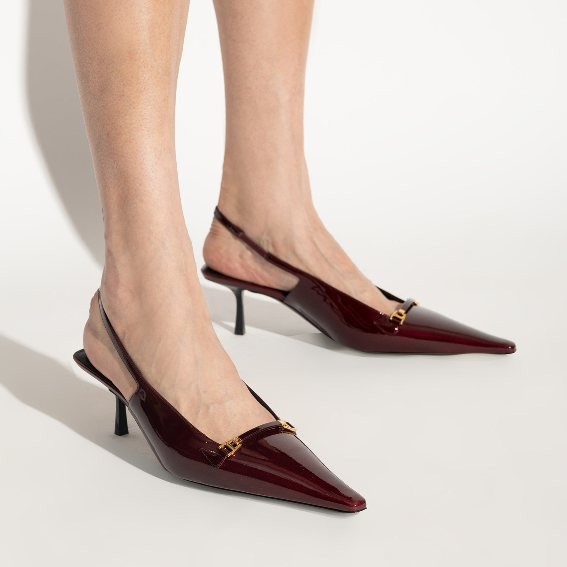 Saint Laurent 'Carine Leather Slingback Pumps Women - 4