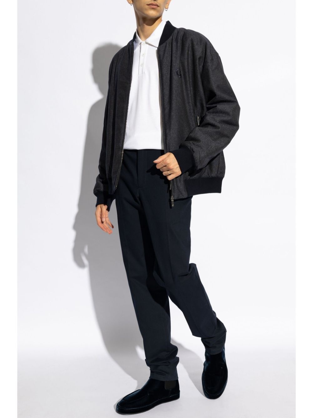 straight-leg cotton trousers - 2