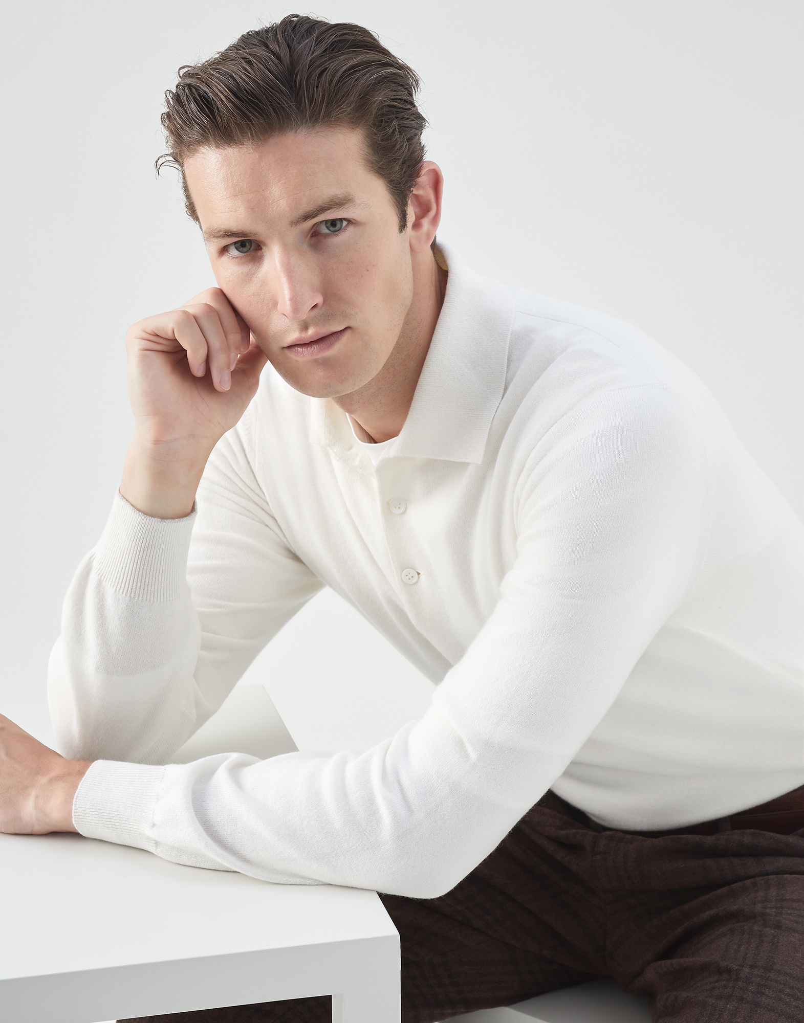 Cashmere polo-style sweater - 4