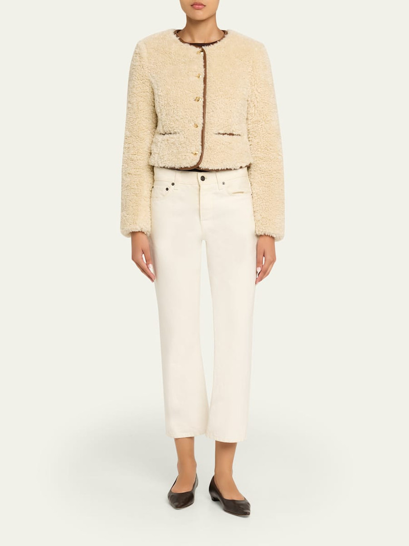 Cinq à Sept Naia Cropped Faux Fur Jacket outlook