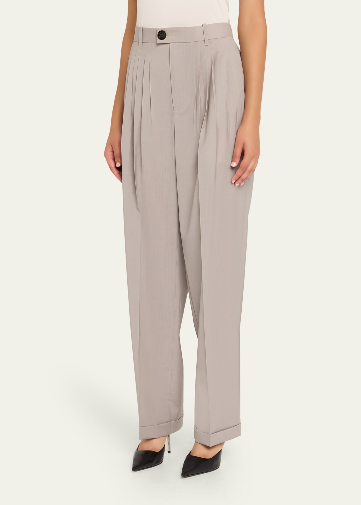 Jade Pleated Pants - 4