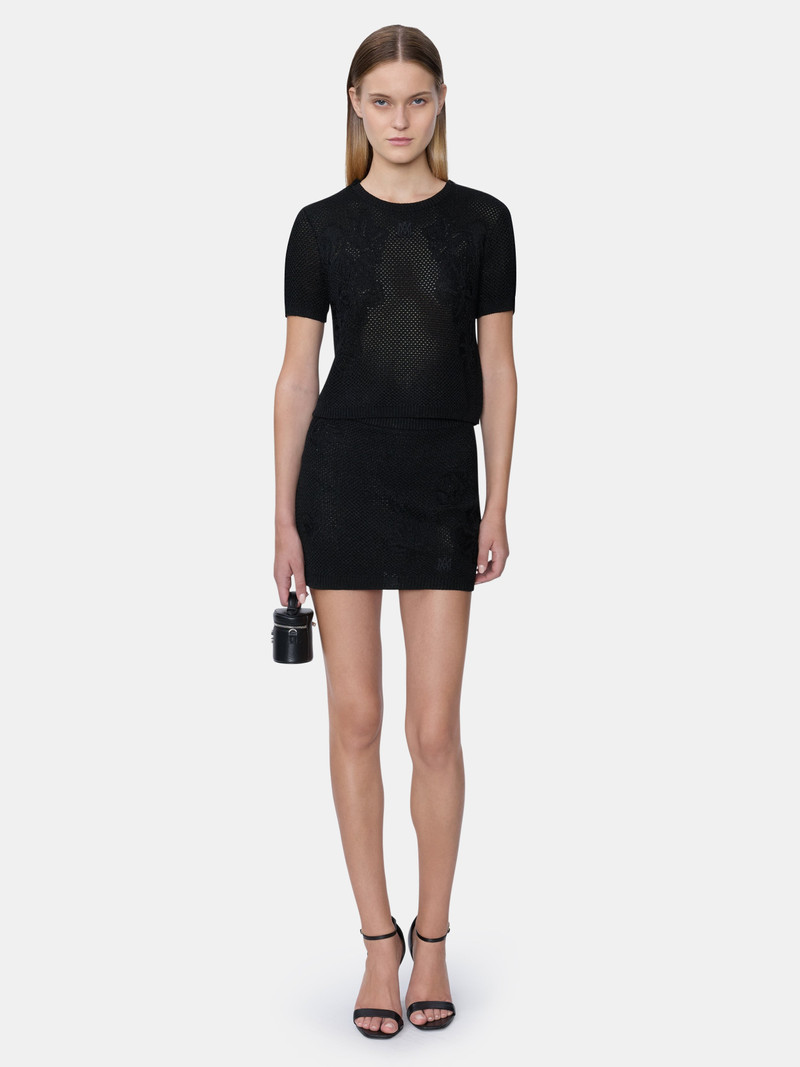 AMIRI WOMEN'S FLORAL CROCHET MINI SKIRT outlook