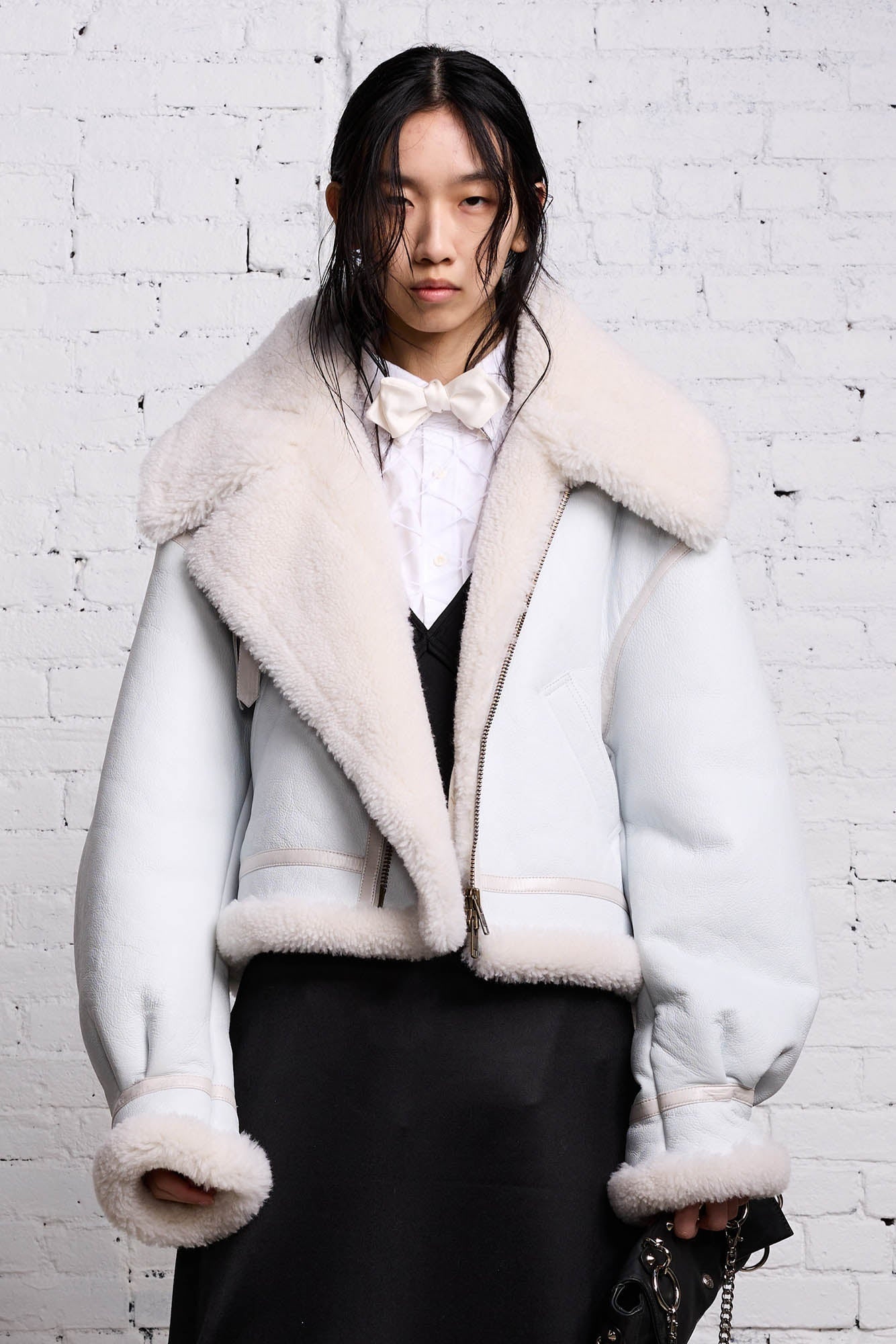 SHEARLING AVIATOR - WHITE - 4