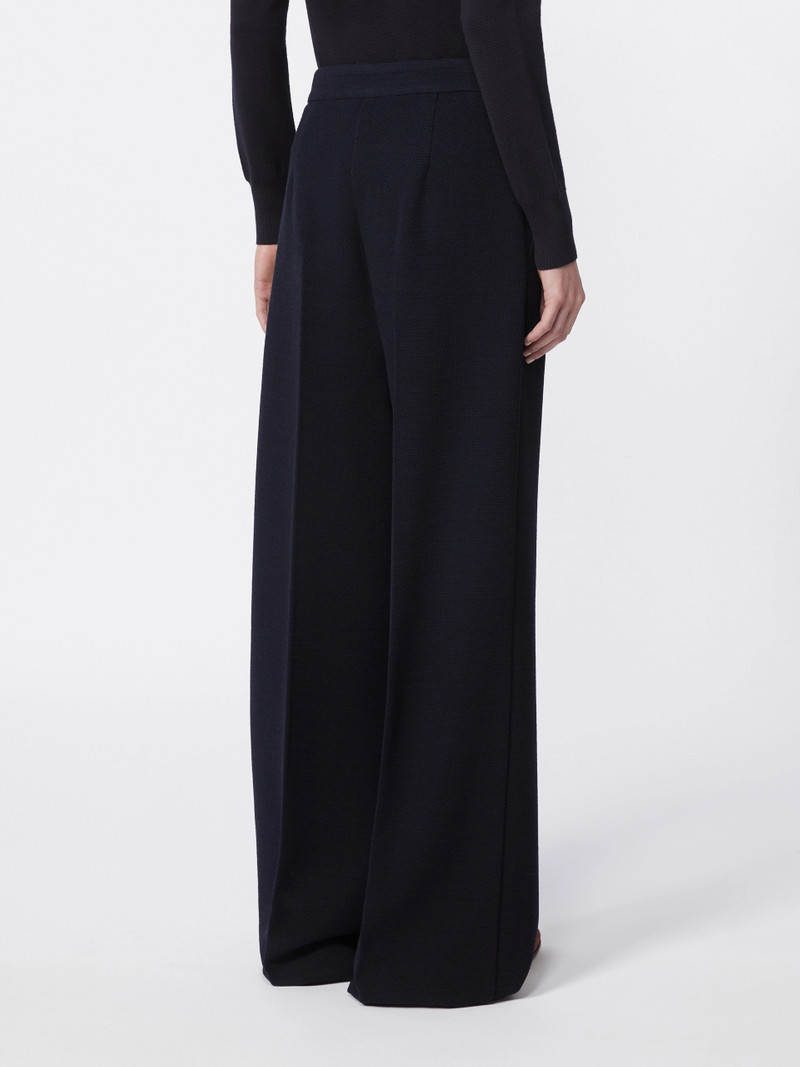 ATTINIA Wool piqué trousers - ULTRAMARINE 4