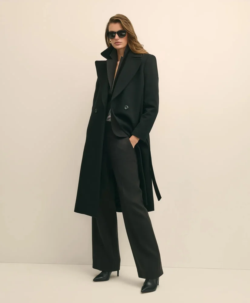Notch Collar Coat in Water-Repellent Brushed-Twill Wool - 1
