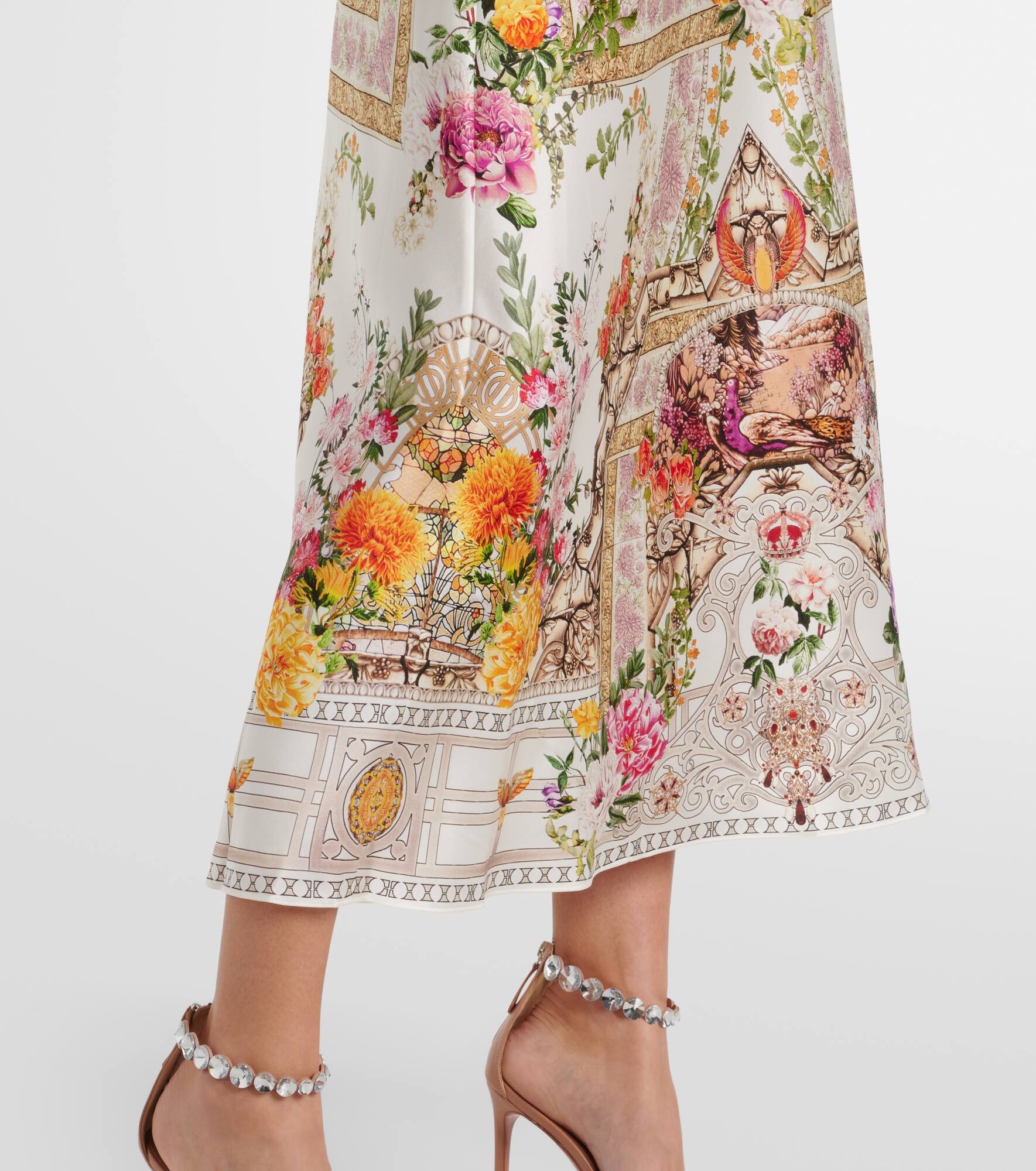 Chain-detail silk maxi dress - 5