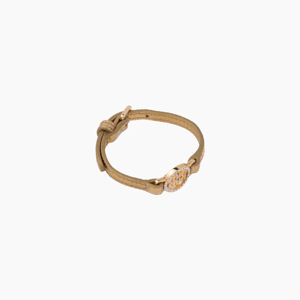 Madras leather bracelet - 4