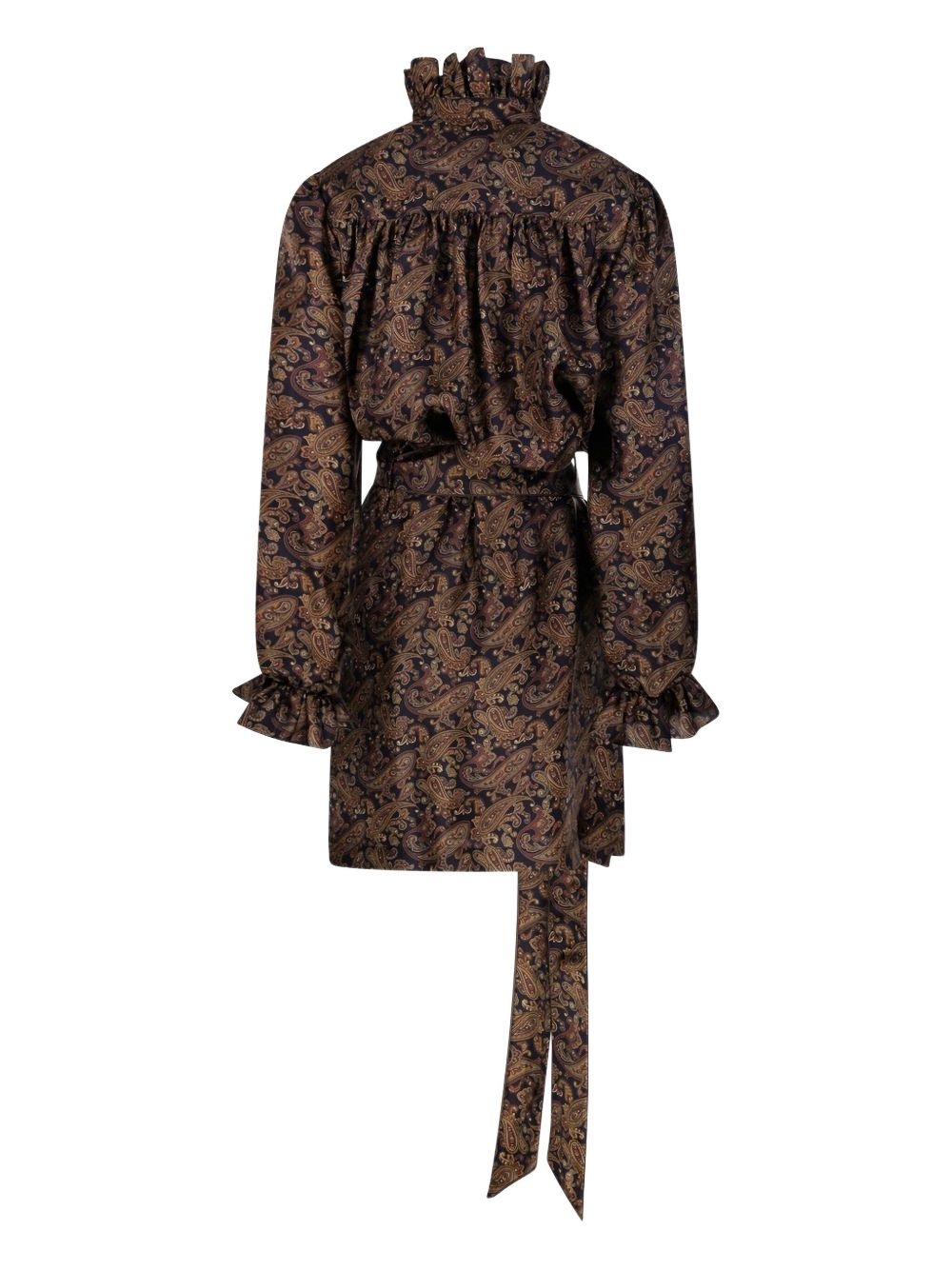 paisley-print silk dress - 2