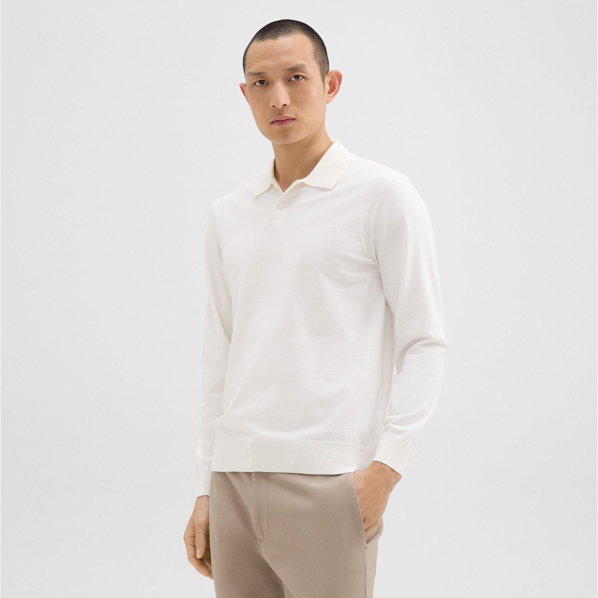 Goris Long-Sleeve Polo Shirt in Light Bilen - 3