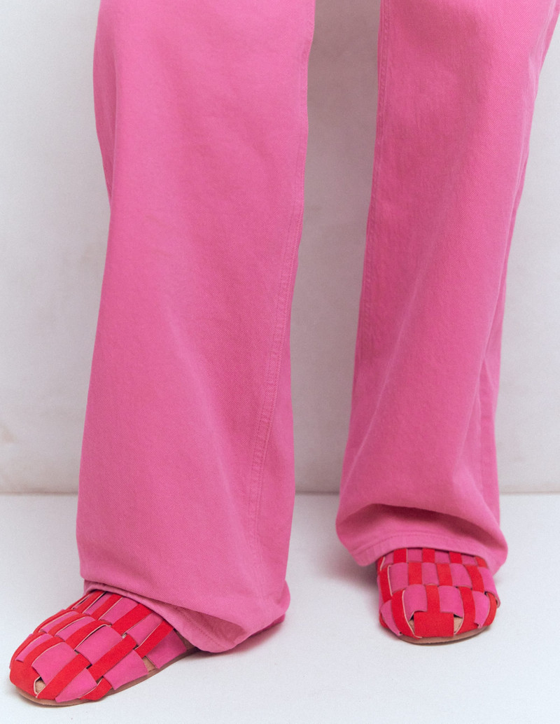 BODEN Loretta Multi Strap Clog-Pink/Red outlook