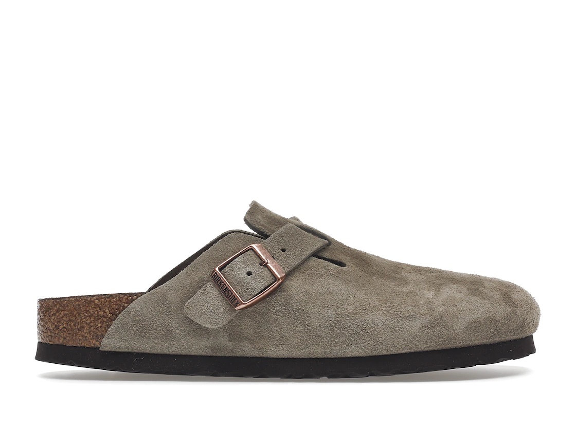 Birkenstock Boston Soft Footbed Suede Taupe (Narrow Fit) - 1