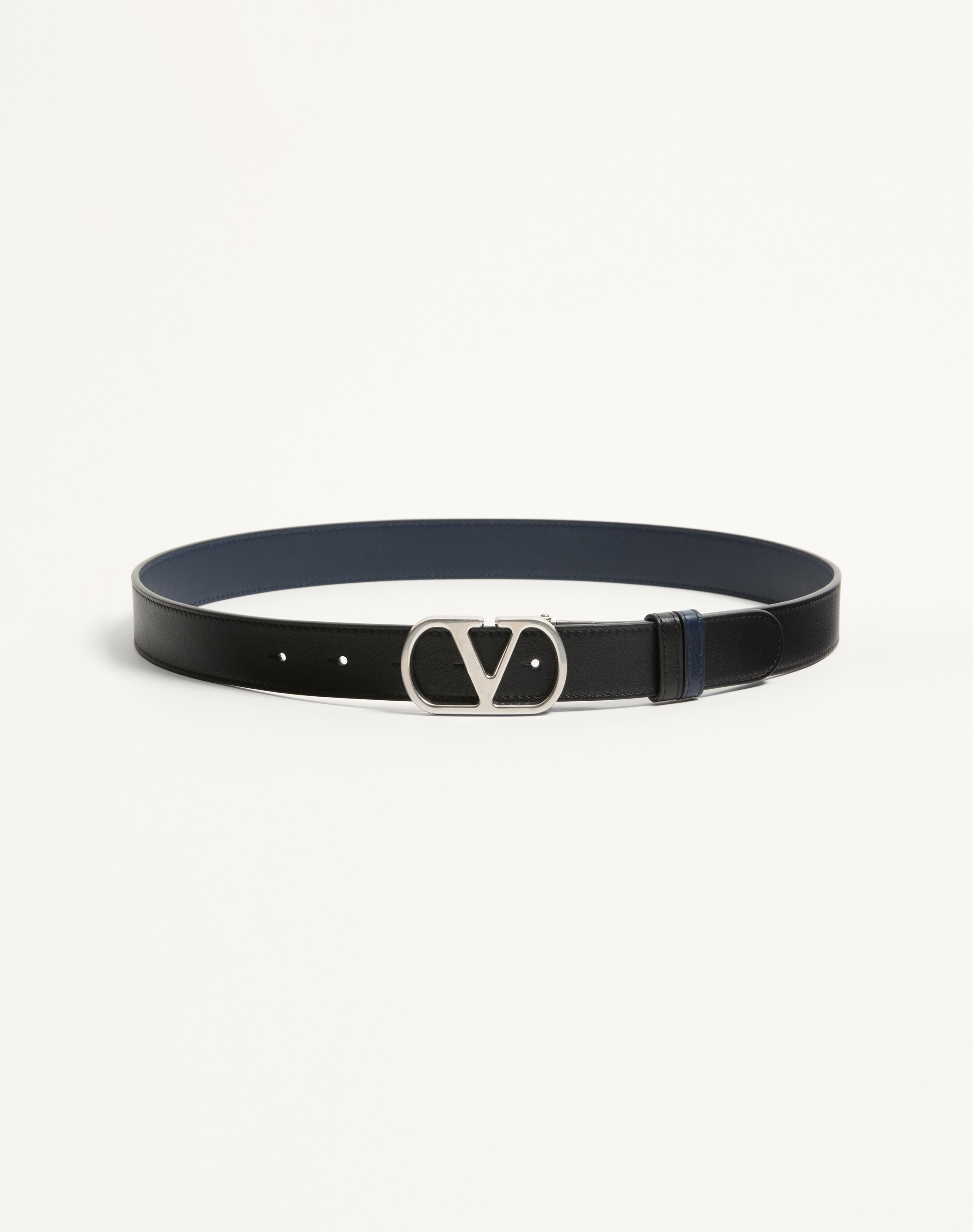 VLOGO SIGNATURE REVERSIBLE SHINY CALFSKIN BELT 30 MM - 5