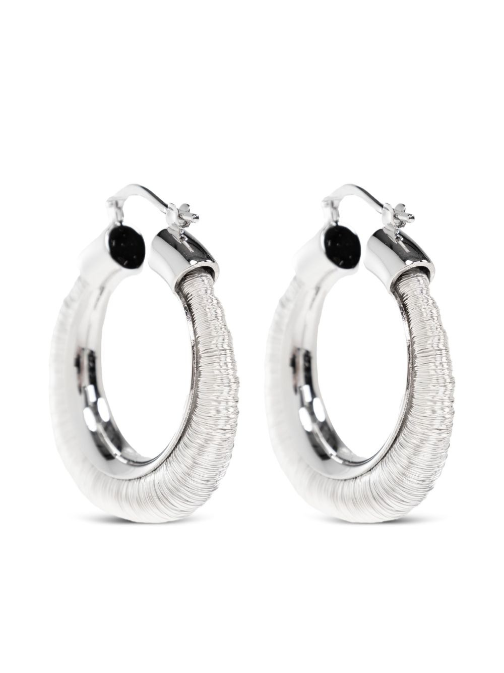metallic hoop earrings - 1