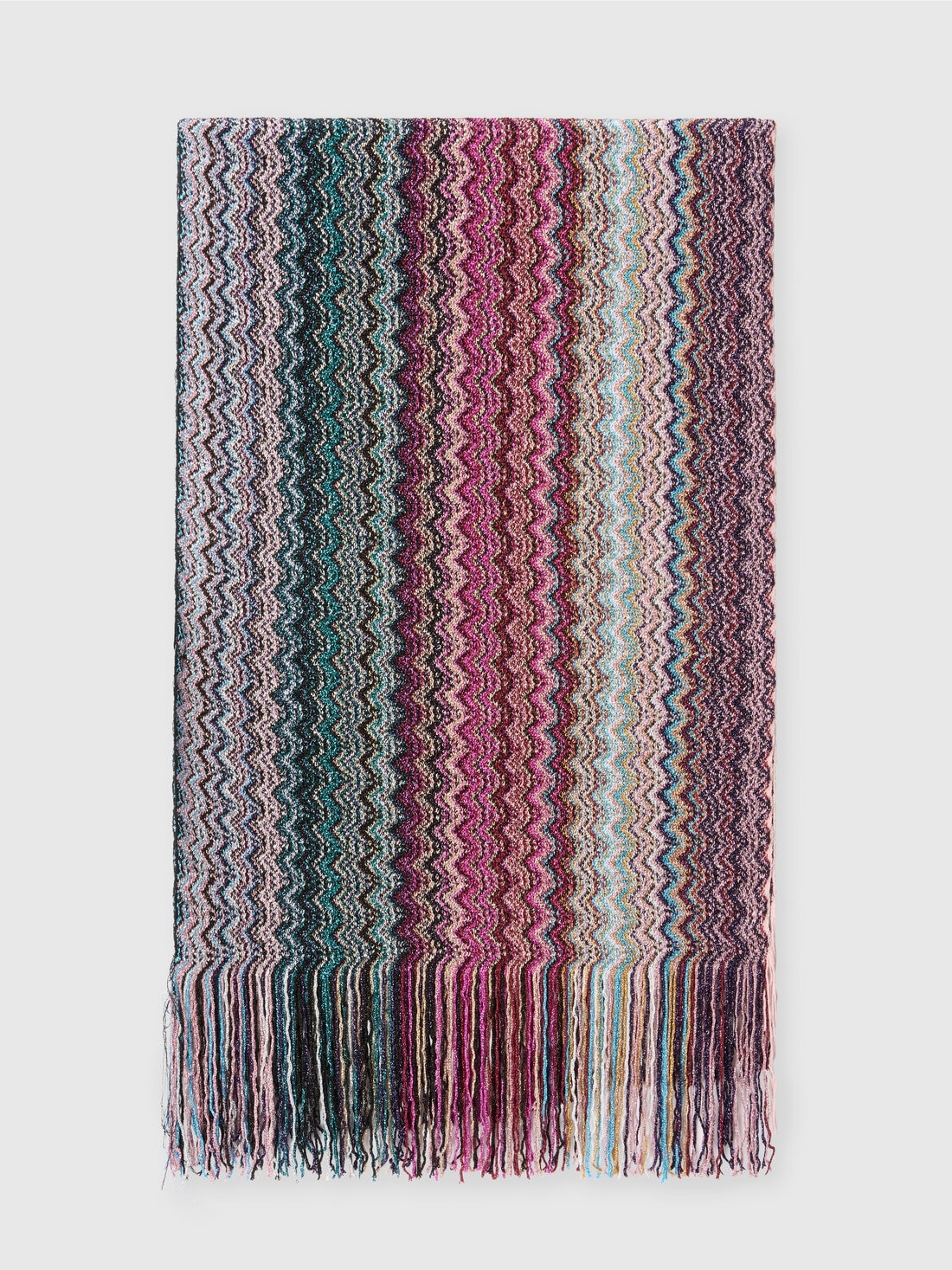 Viscose-blend scarf with fringes - 1