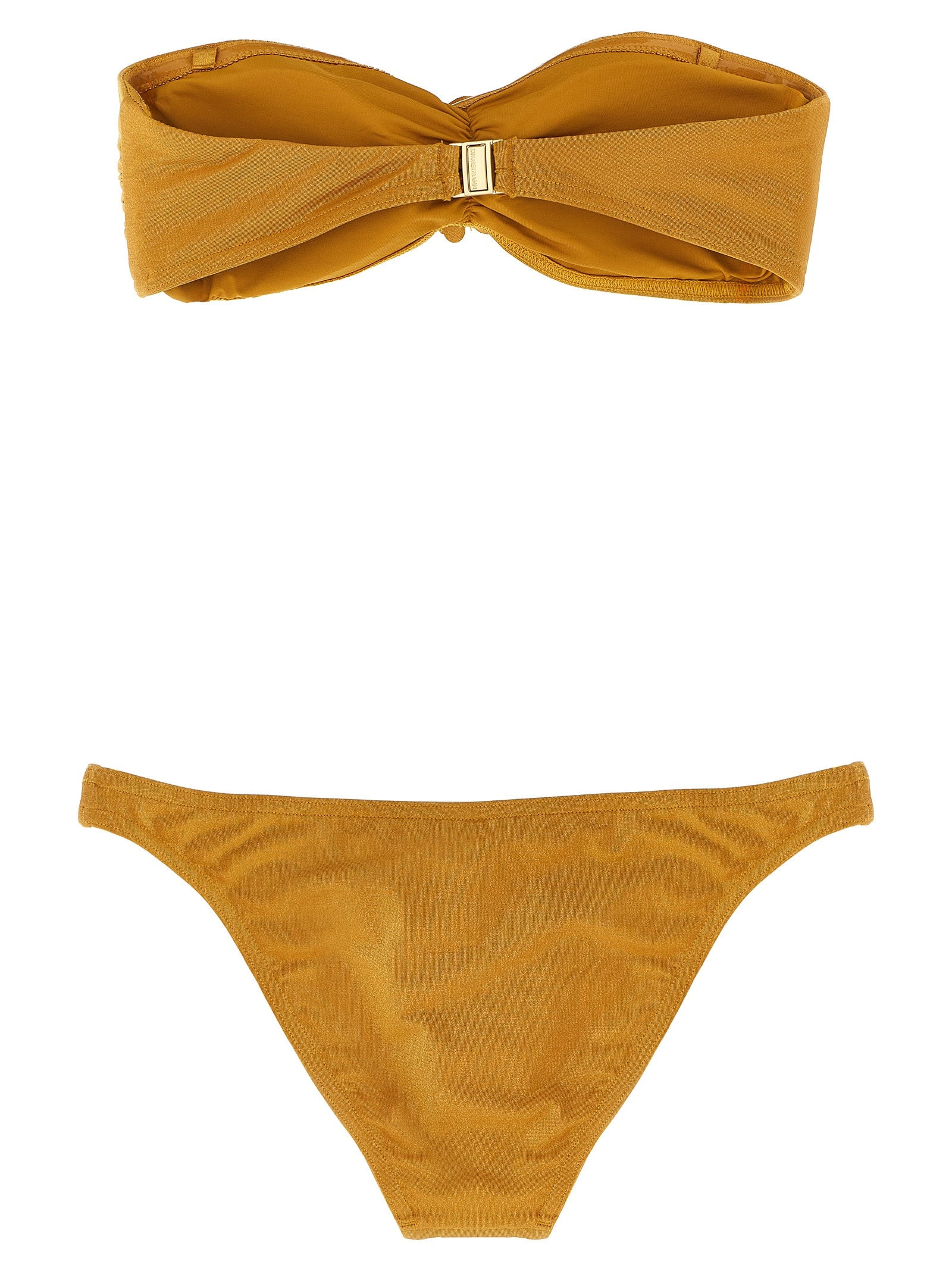 Lucky Bandeau Flower Beachwear Beige - 2