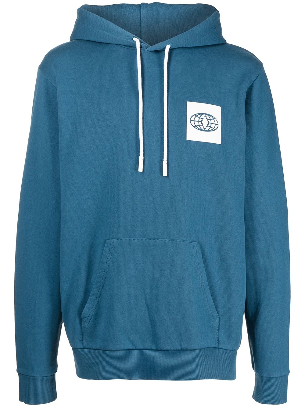 logo-print drawstring hoodie - 1