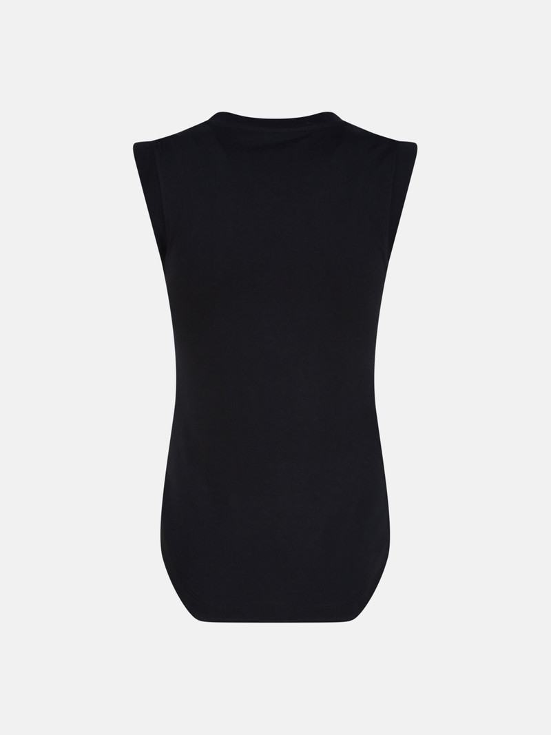 THE ATTICO "REESE'' BLACK TANK TOP outlook