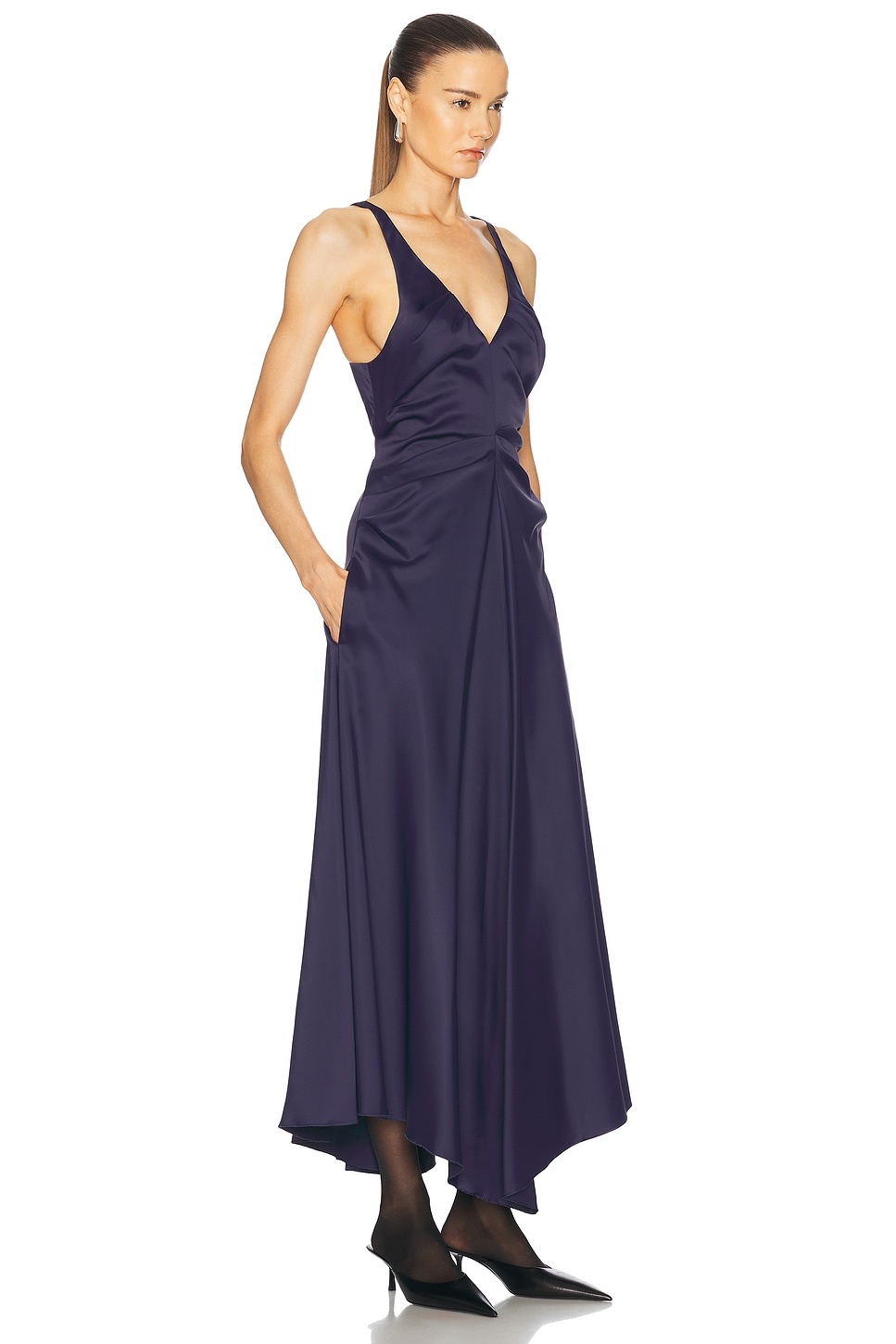 Gathered Racer Back Dress - 2