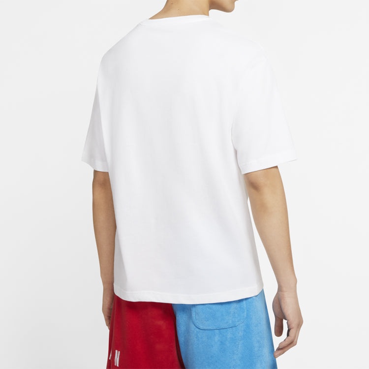 Air Jordan Sport DNA Logo Printing Short Sleeve White CJ6222-100 - 4