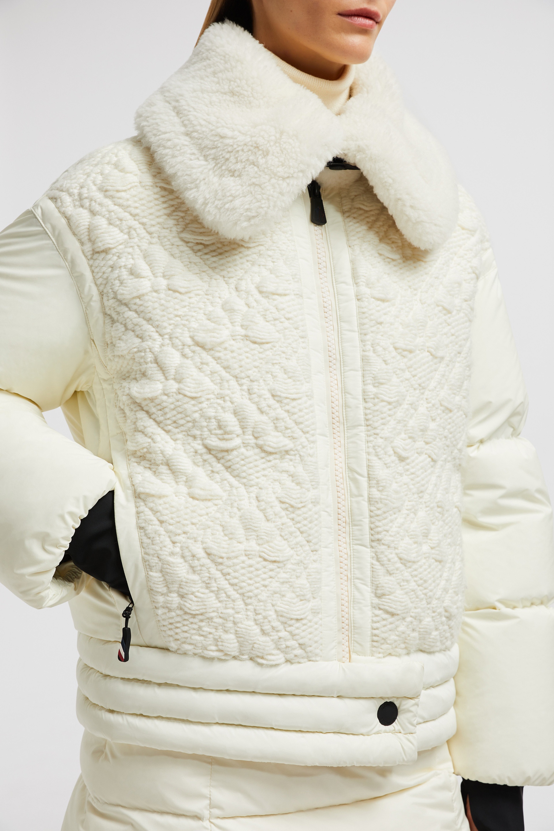 Risoul Wool & Shearling Short Down Jacket - 6