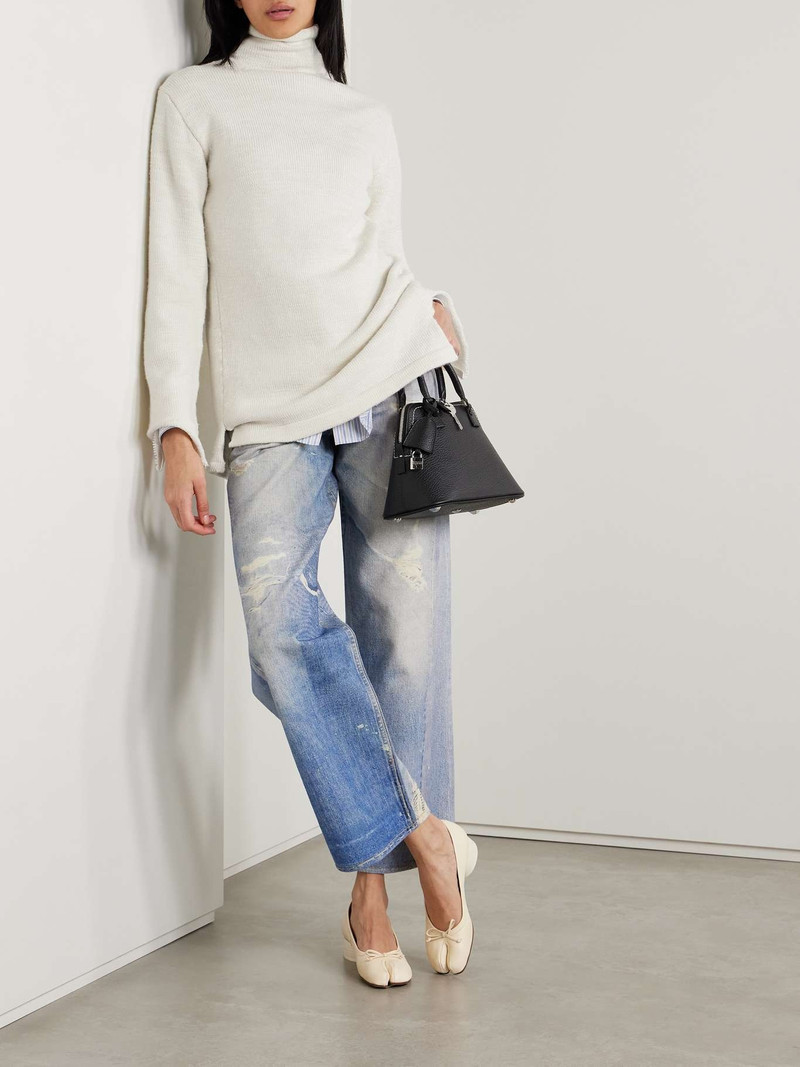 Maison Margiela Wool-blend turtleneck cardigan outlook