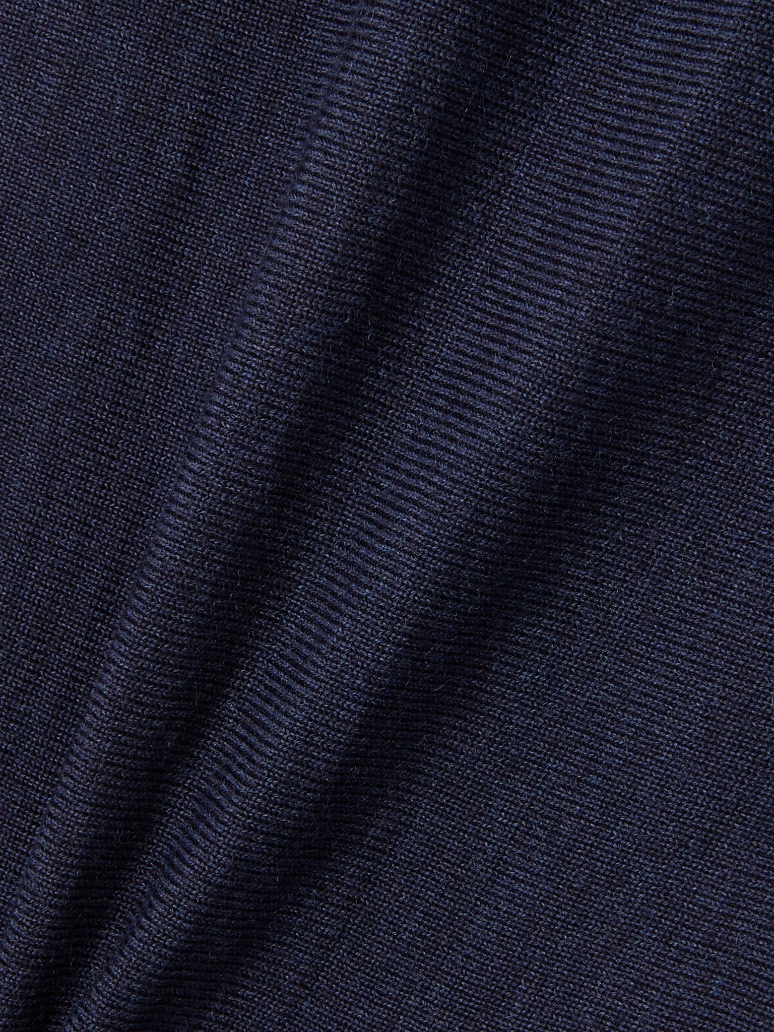 Pleated wool-blend mini dress Navy - 4