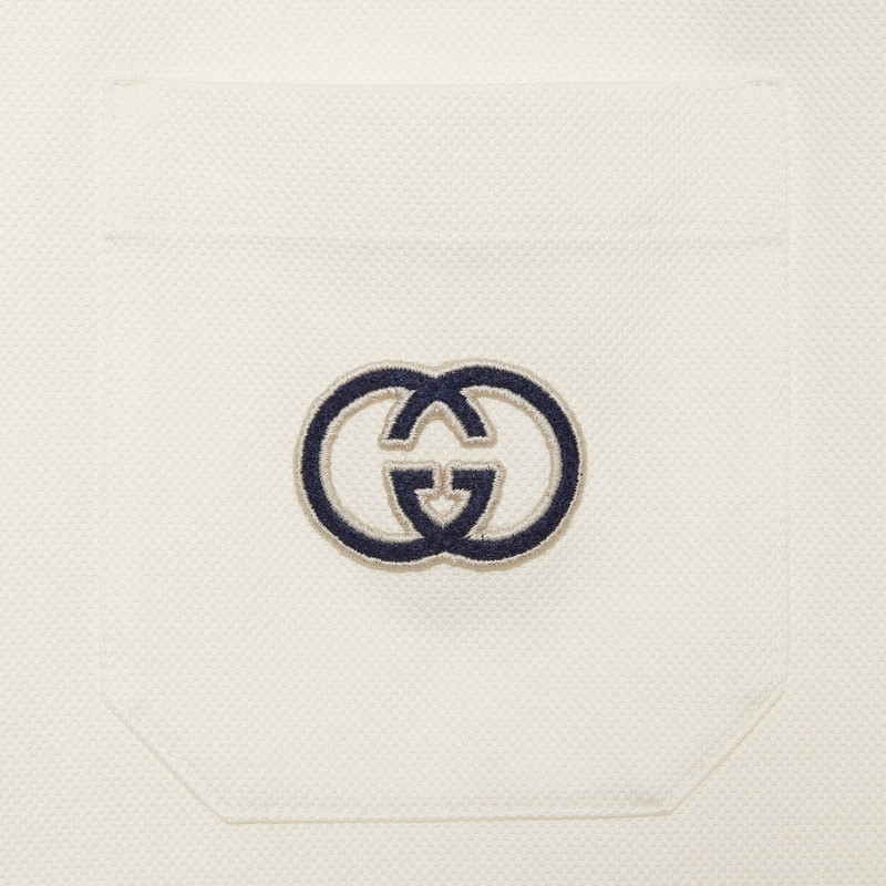 Stretch cotton piquet polo shirt 4