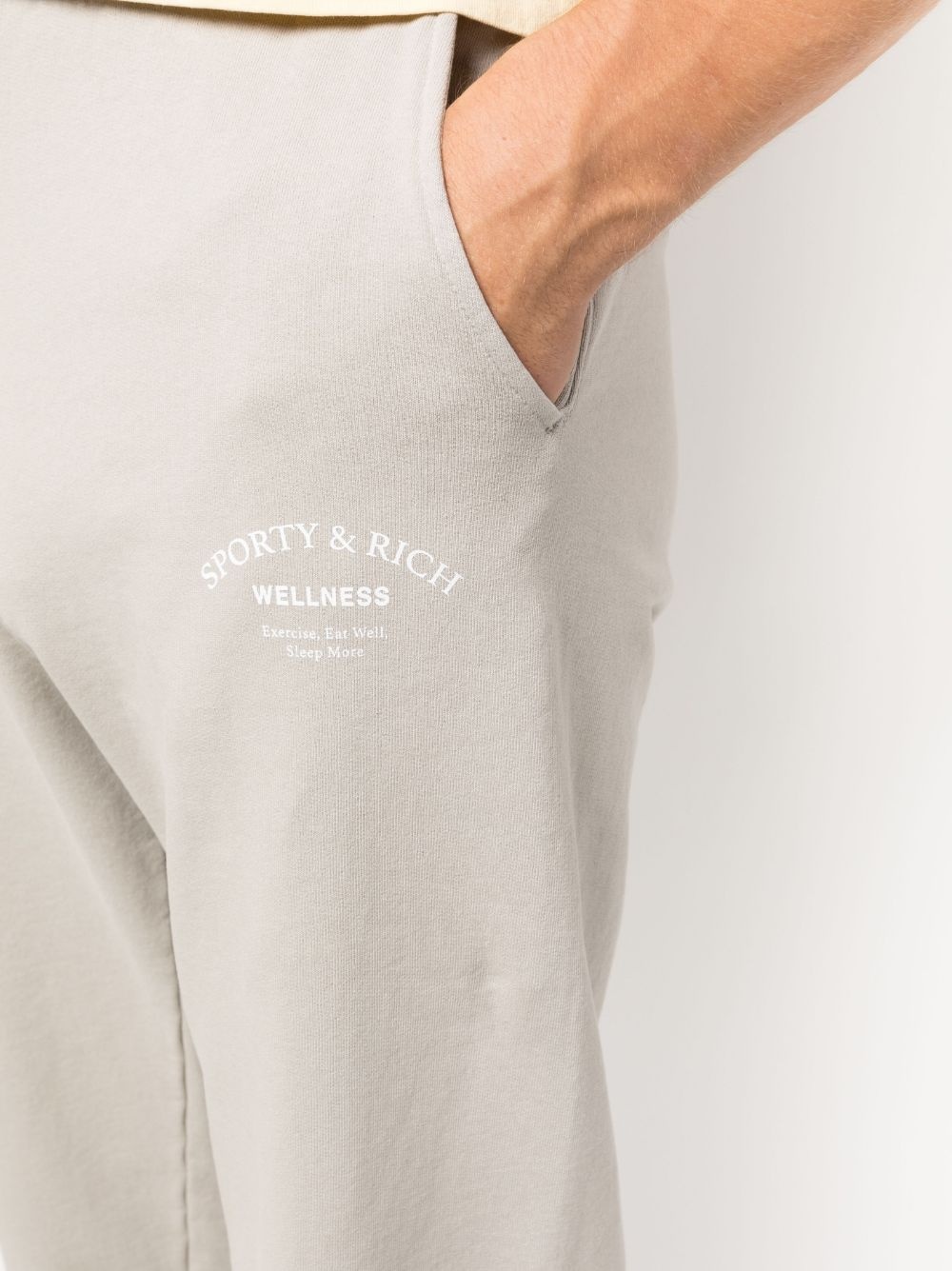 logo-print cotton track trousers - 6