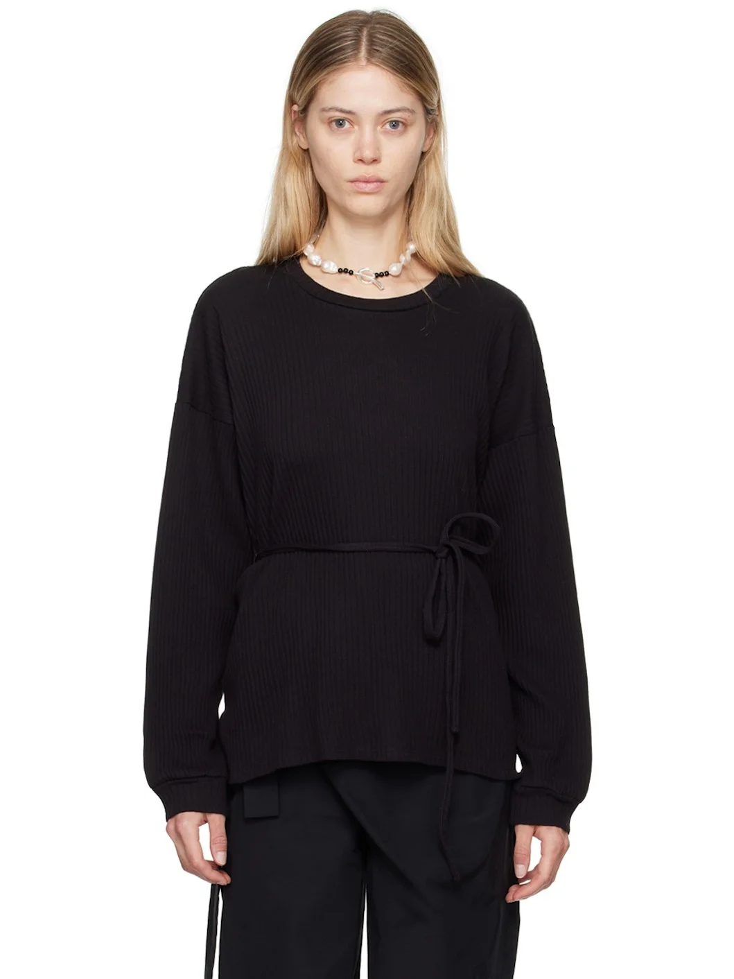 Black Shaw Long Sleeve T-Shirt - 1