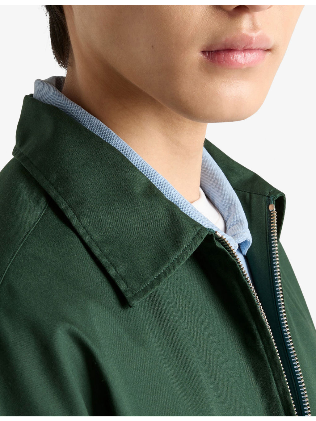 Logo-embroidered zip-up nylon shirt - 4