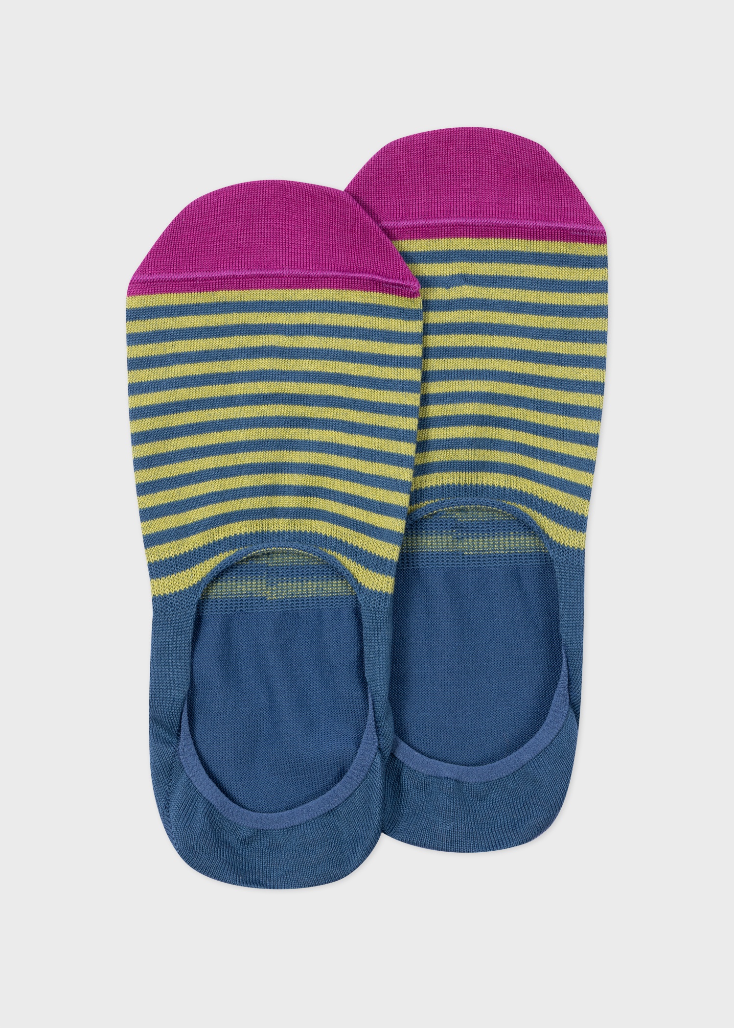 Blue Stripe Loafer Socks - 1