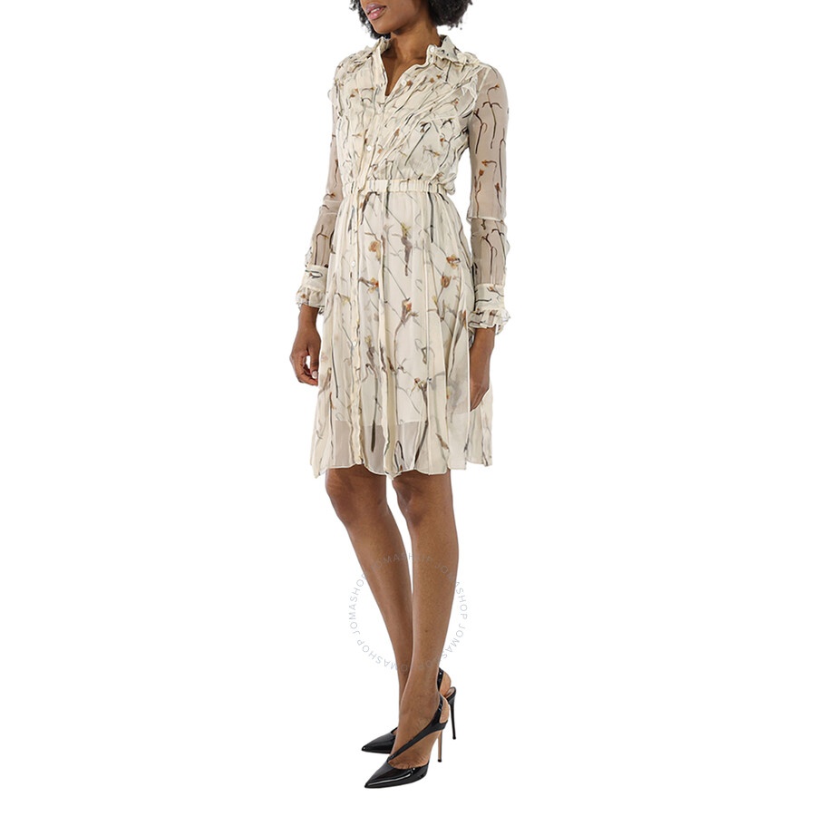 Burberry Ladies Isla Ruffle Detail Long-sleeve Dress - 2