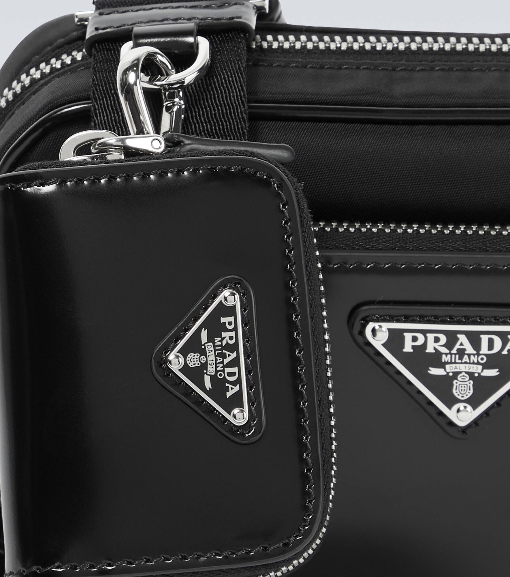Leather-trimmed crossbody bag - 6