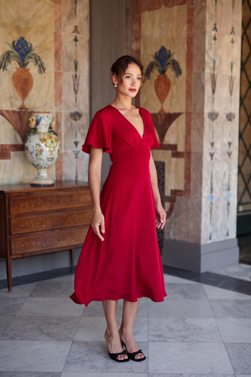 Coralie Silk Dress Open back 8