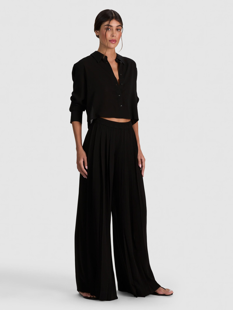 JENNA PLEATED PANT - BLACK 6