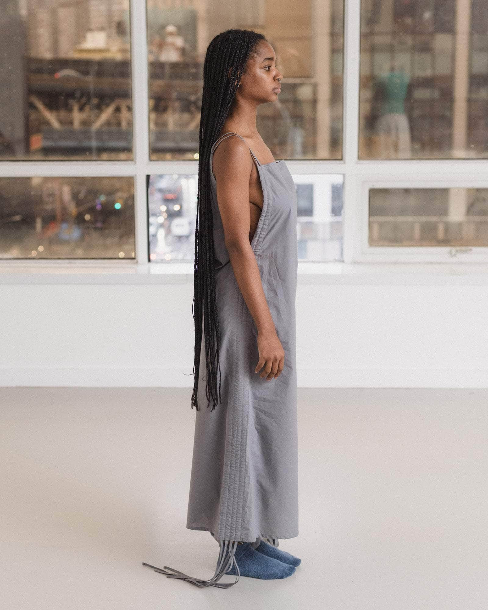 Pictorial Strap Dress - Organic Cotton Poplin - 3