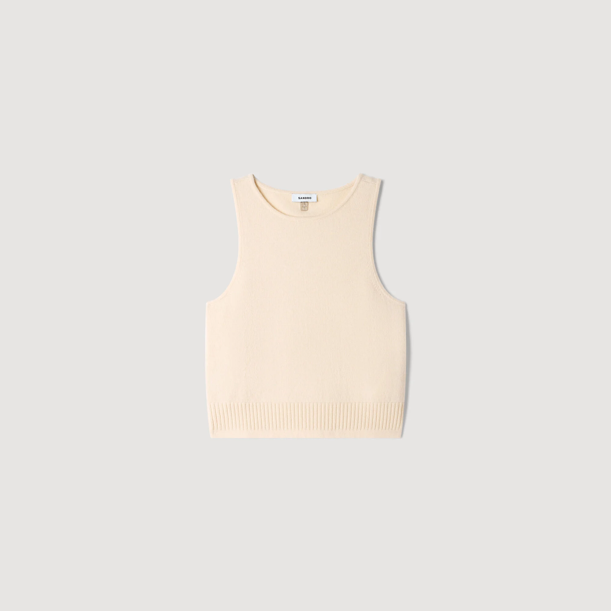 SLEEVELESS FINE KNIT VEST - 1