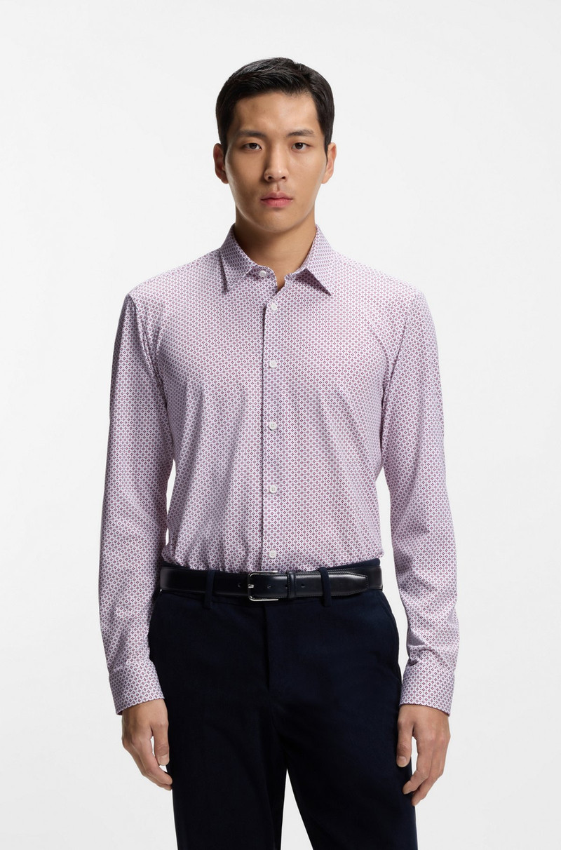 PRINTED SLIM-FIT SHIRT IN A COTTON BLEND 2