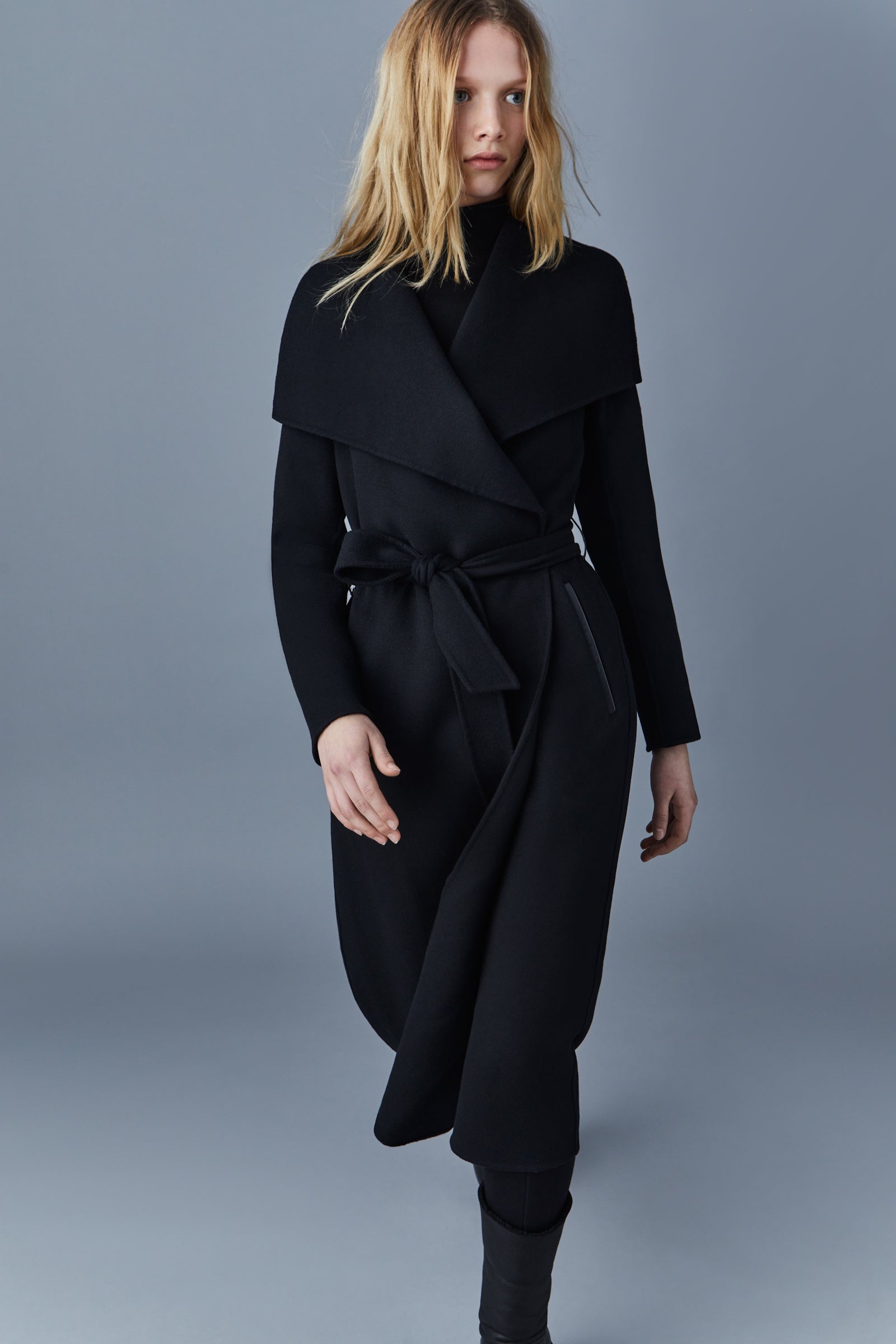 MAI Double-face wool wrap coat - 6