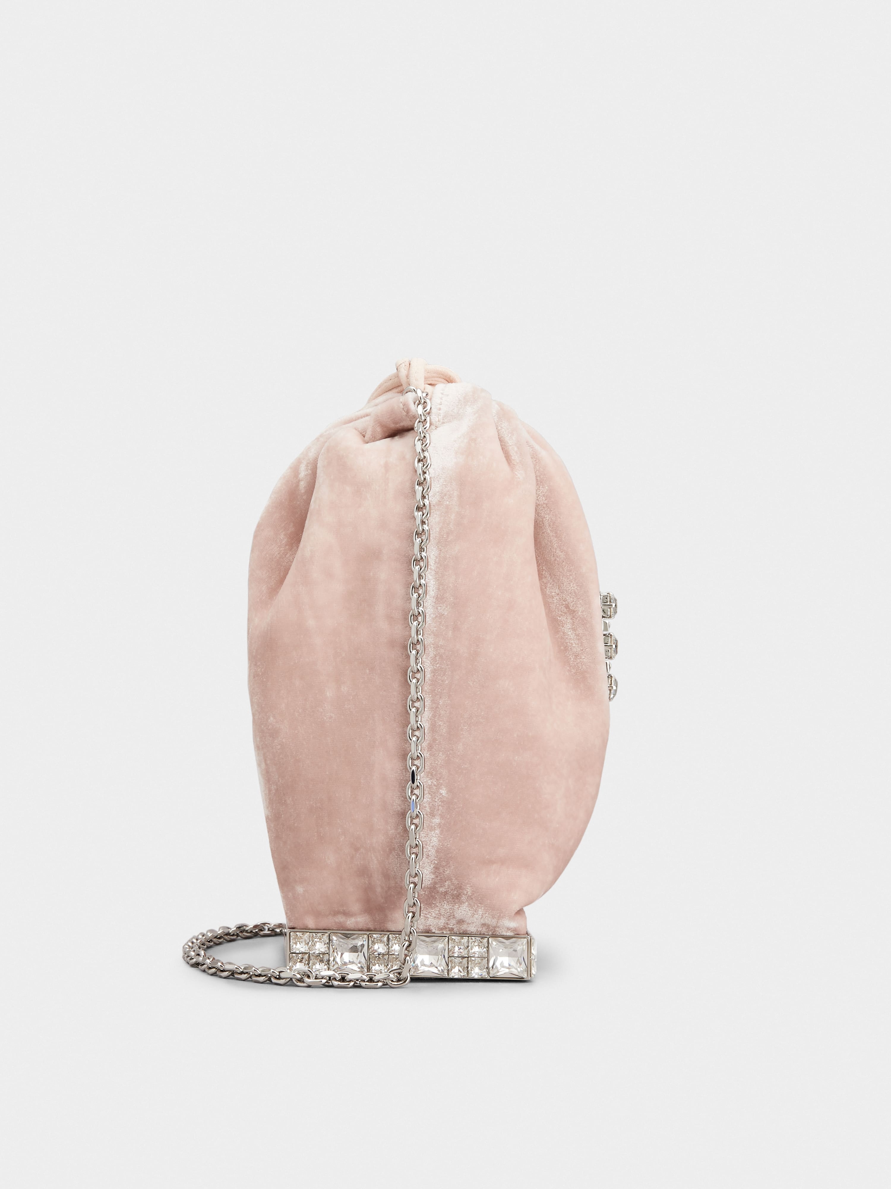 Viv' Pocket Strass Cube Bag in Velvet - 4