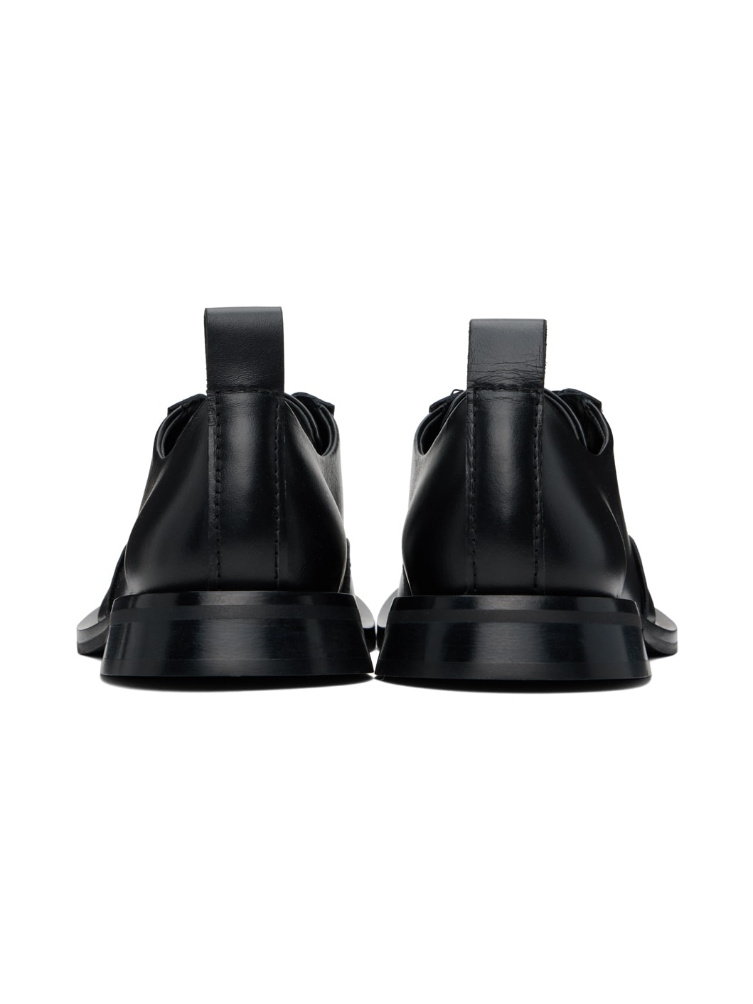 Black Stringata Form Derbys - 2