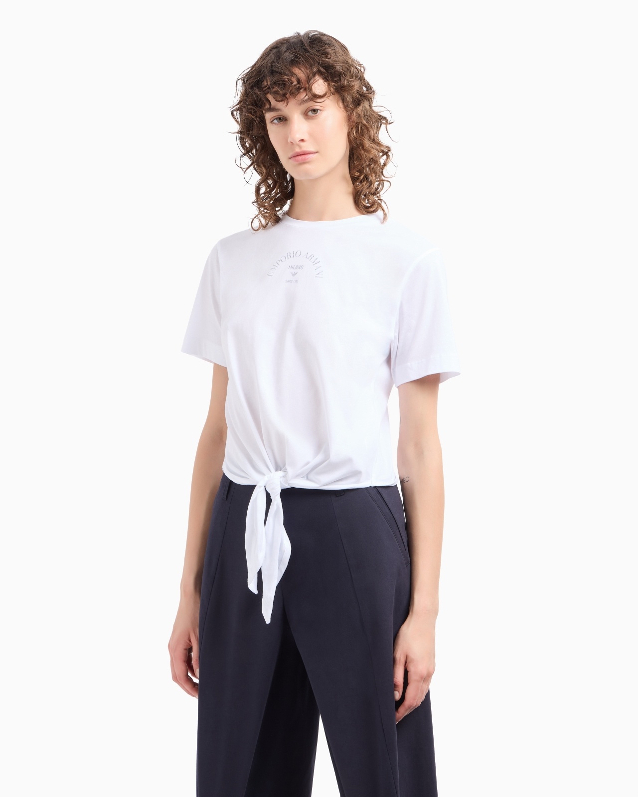 LIGHTWEIGHT JERSEY T-SHIRT WITH KNOT - 2