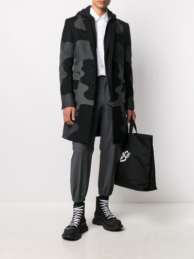 PHILIPP PLEIN layered-look camouflage coat outlook