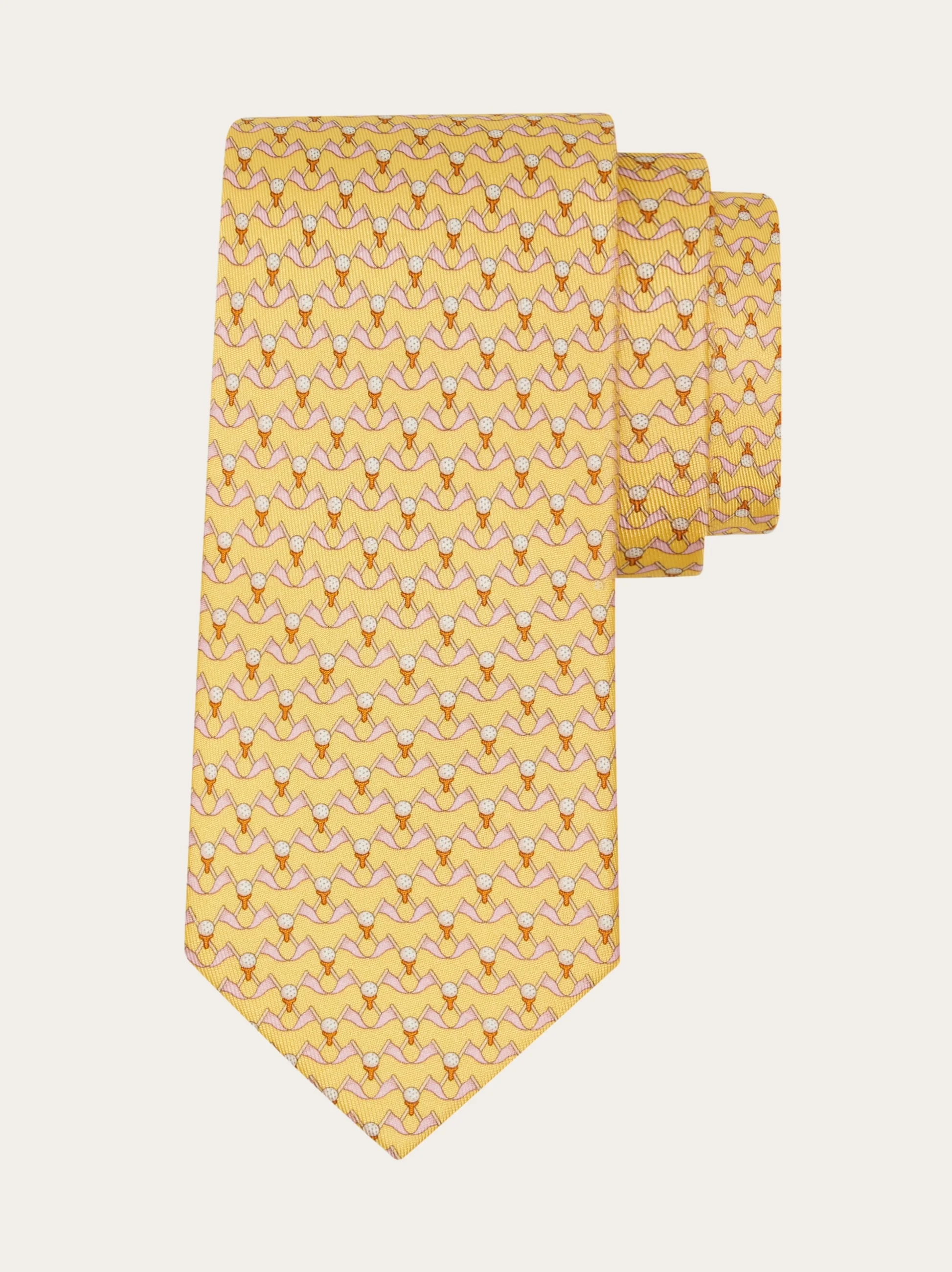 Club print silk tie - 1