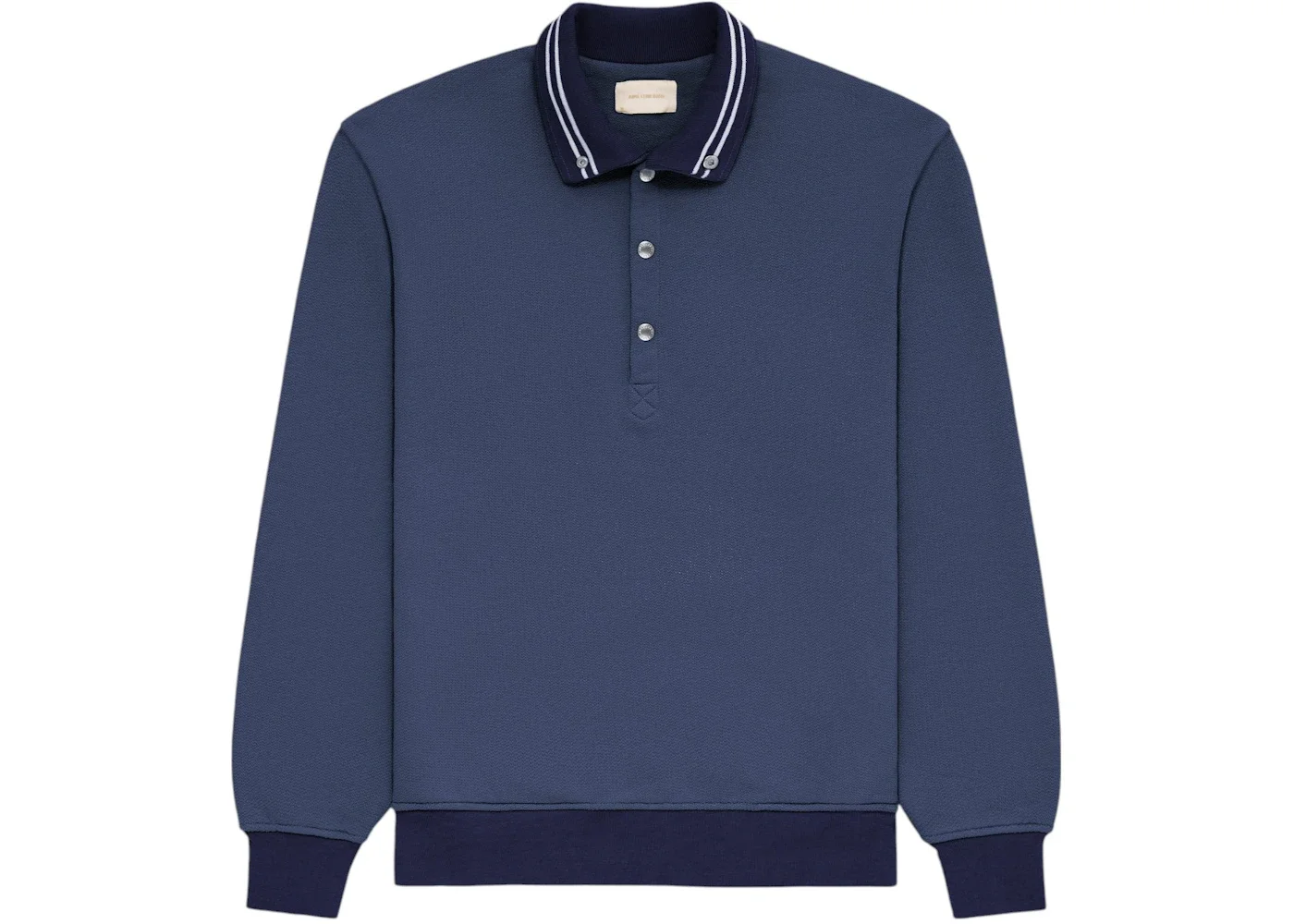 Aime Leon Dore Jacquard Collar Snap Pullover Navy - 1