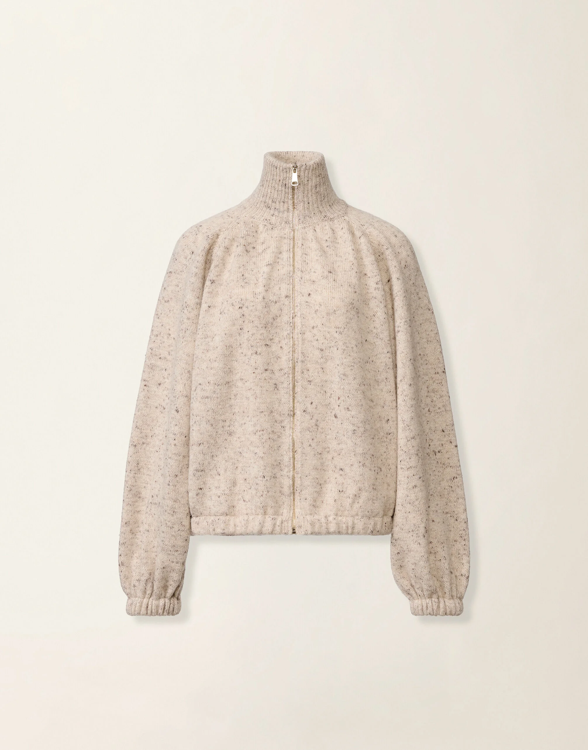 Oversized Donegal yarn bomber with lurex - 1