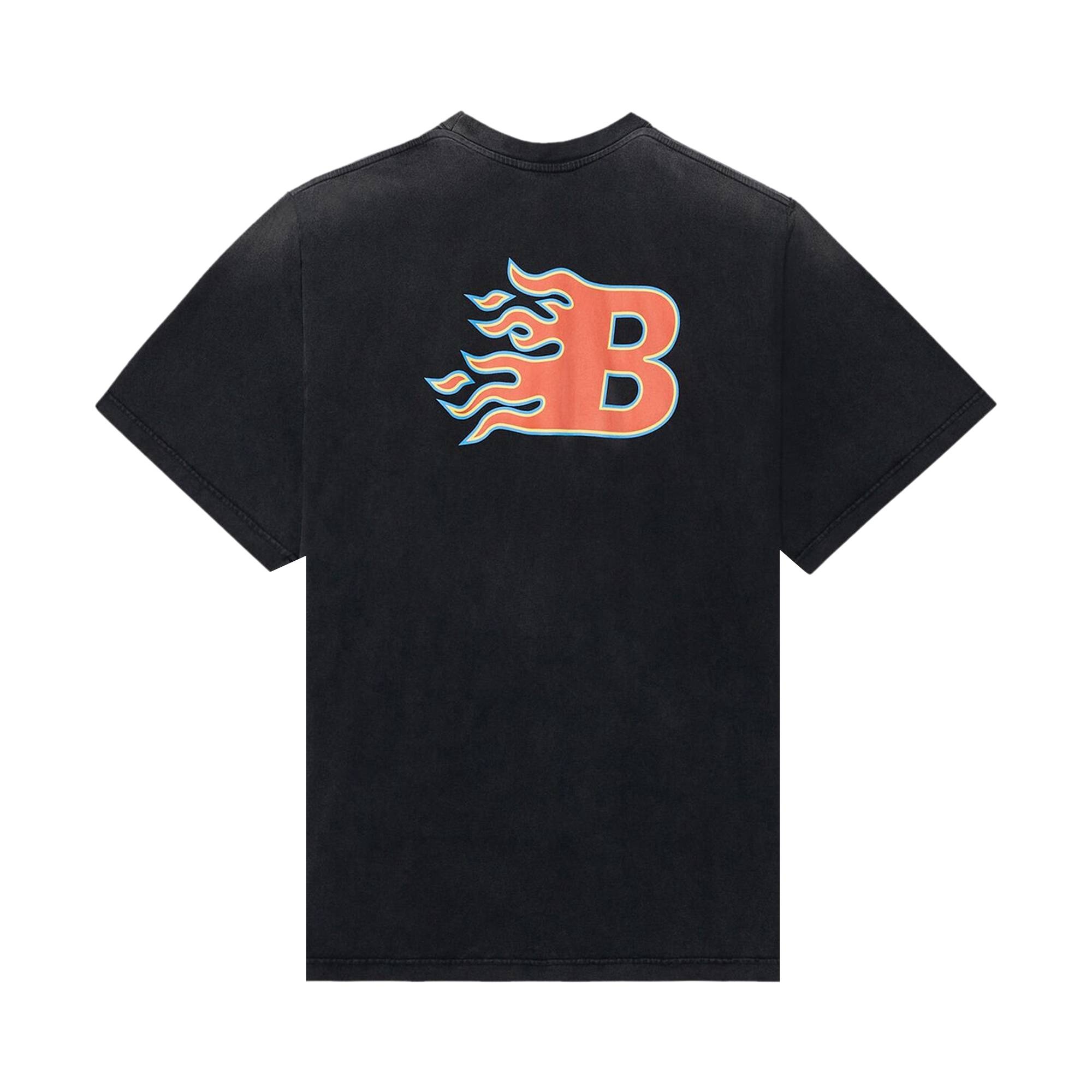 Balenciaga Flames T-Shirt 'Black/Red' - 2