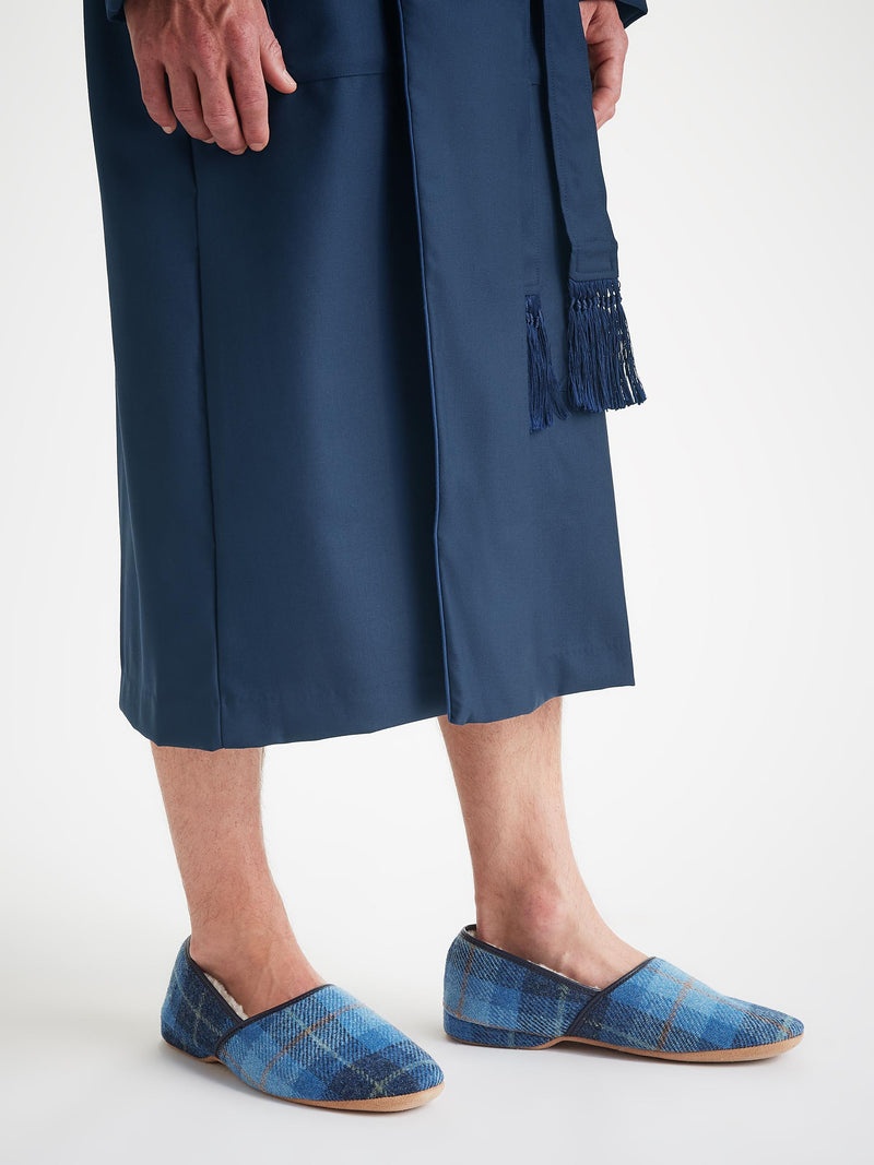 Men's Slippers Crawford Suede Sheepskin Blue - 6