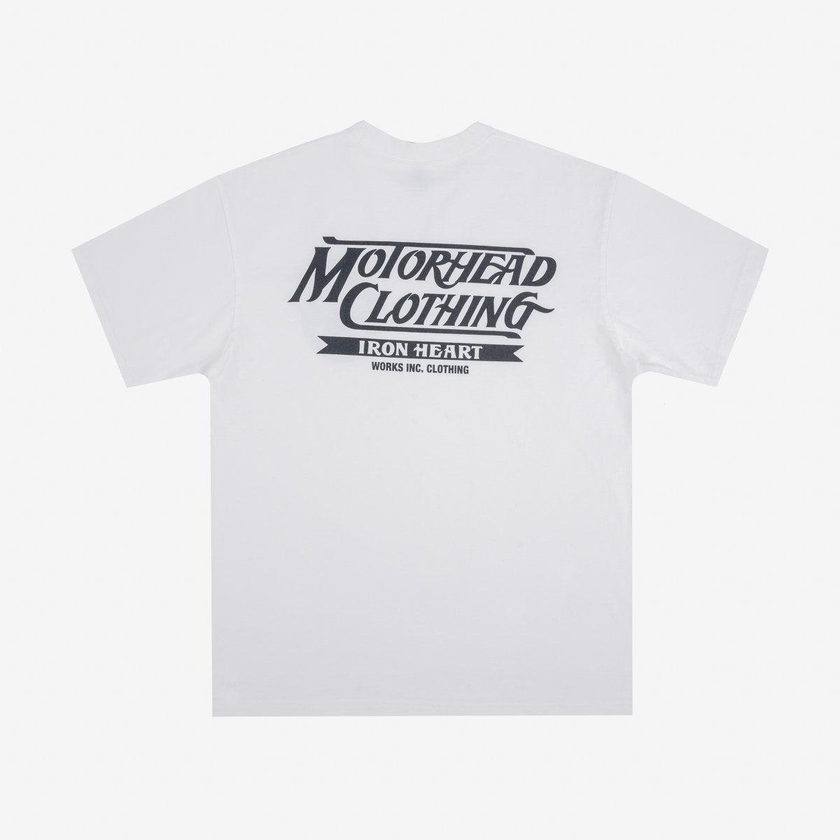 IHT-2402-WHT 7.5oz Printed Loopwheel Crew Neck T-Shirt - White - 5