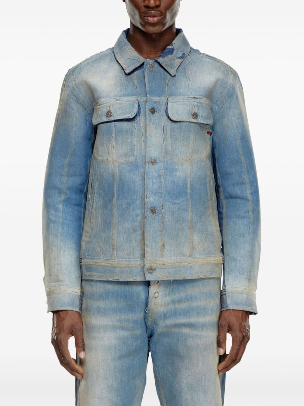 Distressed Denim Jacket - 4